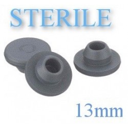 13mm Sterile Vial Stopper, Round Bottom, Irradiated, Bag of 1,000