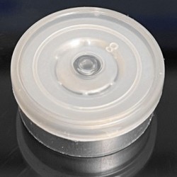 20mm Plain Flip Cap Vial Seals, Clear Plastic Cap, Pack of 100