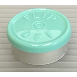 20mm West Flip Off® Vial Seals, Faded Turquoise Blue, Bag of 1000