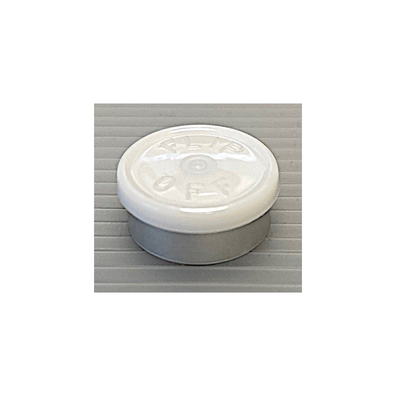 20mm Flip Off Vial Seals, White, Bag of 1000