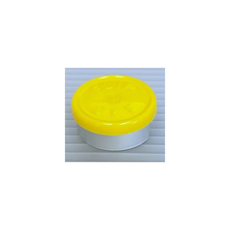 20mm Flip Off Vial Seals, Yellow, Bag of 1000