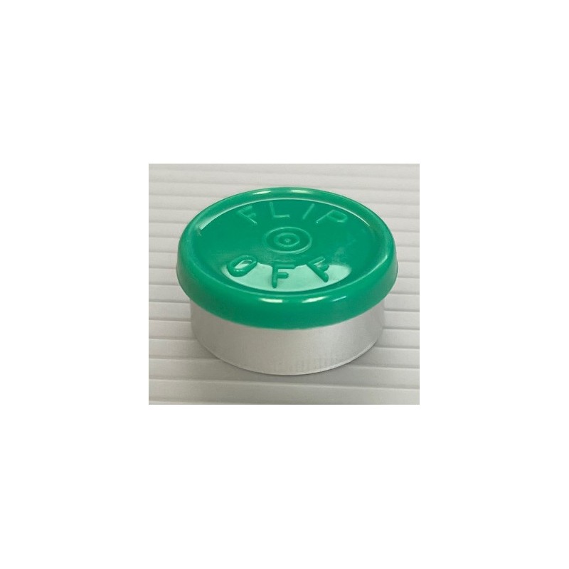20mm Flip Off Vial Seals, Green, Pack of 100