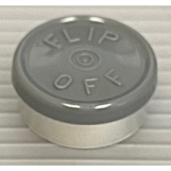 20mm Flip Off Vial Seals, Dark Gray, Bag of 1000