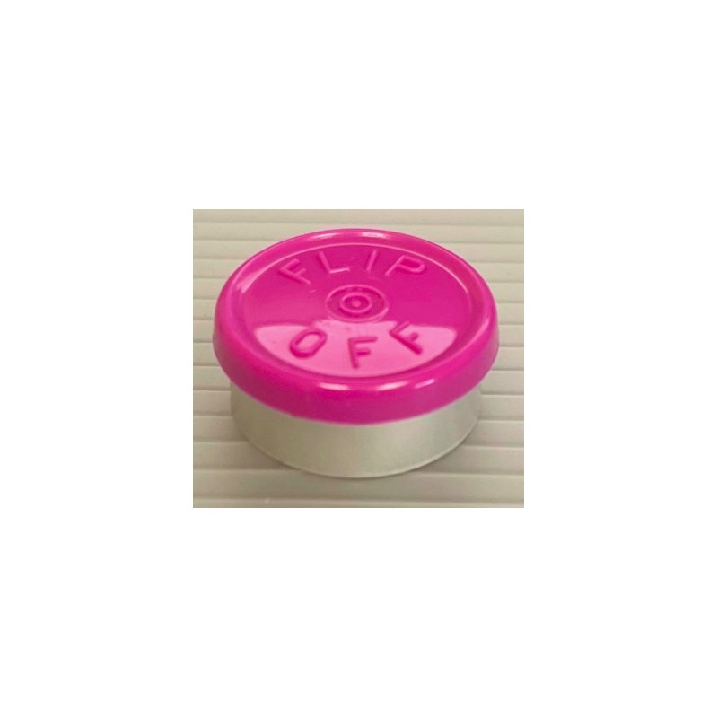 20mm Flip Off Vial Seals, Magenta, Pack of 100