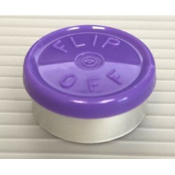 20mm Flip Off Vial Seals, Purple, Bag of 1000