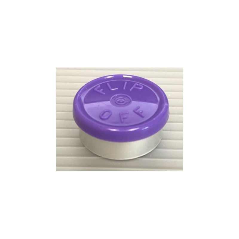 20mm Flip Off Vial Seals, Purple, Bag of 1000