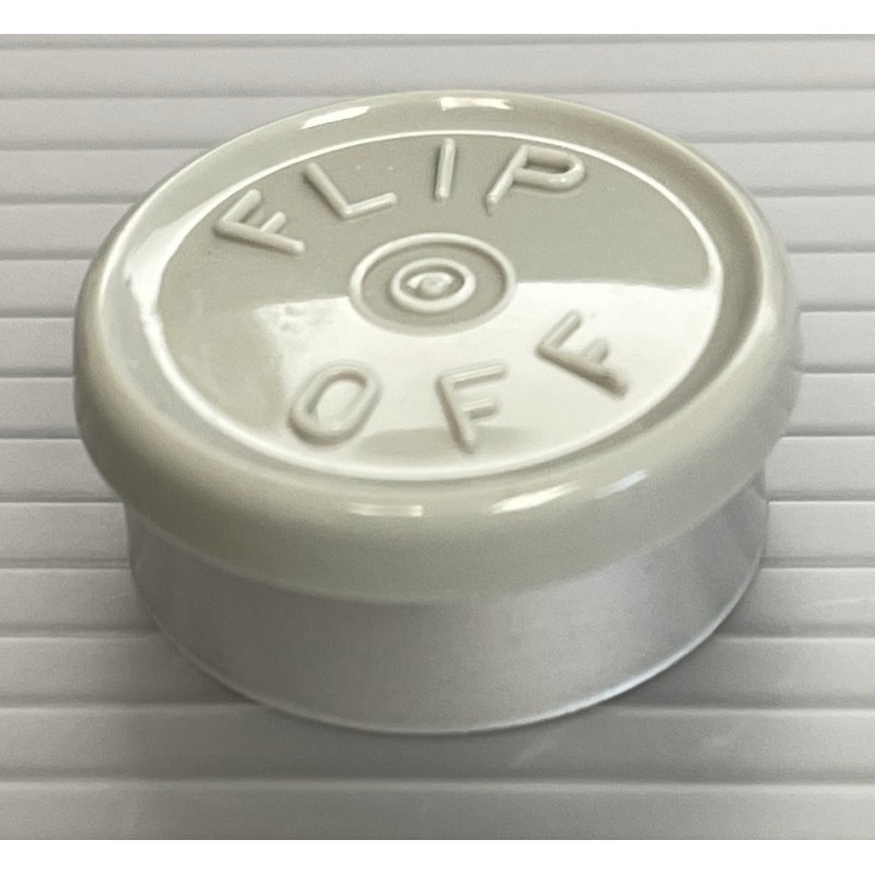 20mm Flip Off Vial Seals, Light Misty Gray, Pack of 100