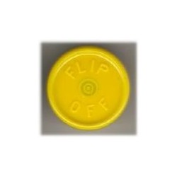 20mm Flip Off Vial Seals, Yellow, Pack of 100